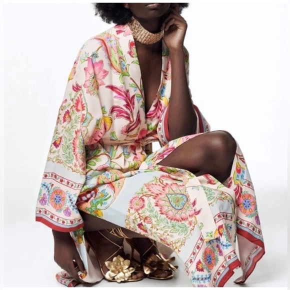 Zara limited edition robe kimono SzXS new with tags 100% polyester